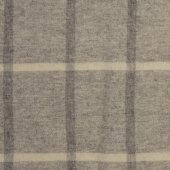 British Native Breed 100% Wool Throw Light Grey Check